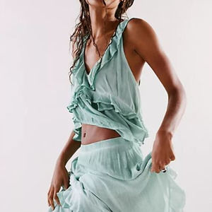 Free People Blue If Only Top NWOT Size Medium